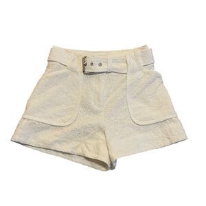 Derek Lam 10 Crosby Monterrey Shorts Size 0 White Eyelet Belted High Waist $358